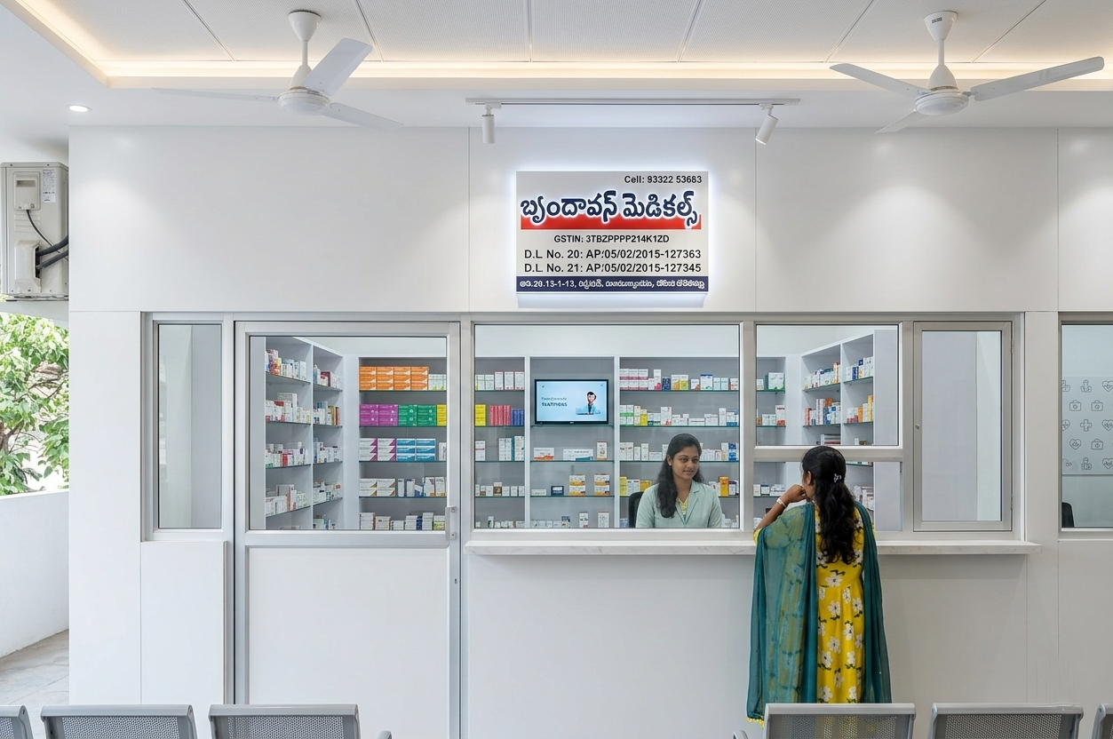 brundavan hospital pharmacy front