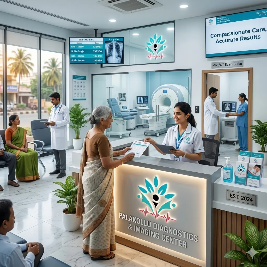 Diagnostics center in Palakollu at Brundavan Hospitals, Jetty Tank Road, West Godavari